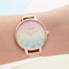 Thumbnail Image 2 of Olivia Burton Rainbow Glitter Rose Gold-Tone Bracelet Watch