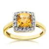 Thumbnail Image 0 of 9ct Yellow Gold Citrine & 0.12ct Diamond Ring