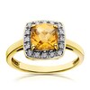 Thumbnail Image 0 of 9ct Yellow Gold Citrine & 0.12ct Diamond Ring