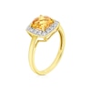 Thumbnail Image 1 of 9ct Yellow Gold Citrine & 0.12ct Diamond Ring
