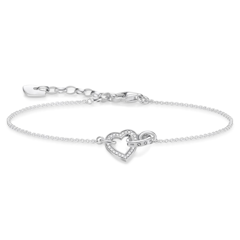 Thomas Sabo Together Sterling Silver 7 Inch Heart Bracelet