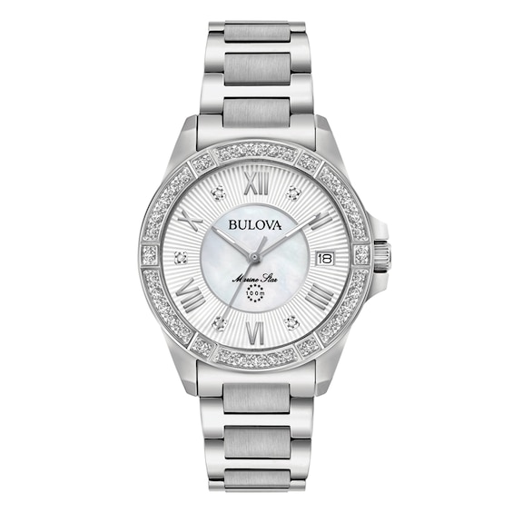 Bulova Marine Star Diamond Stainless Steel Bracelet Watch