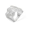 Thumbnail Image 0 of Lucy Quartermaine Art Deco Silver White Topaz Triangle Ring
