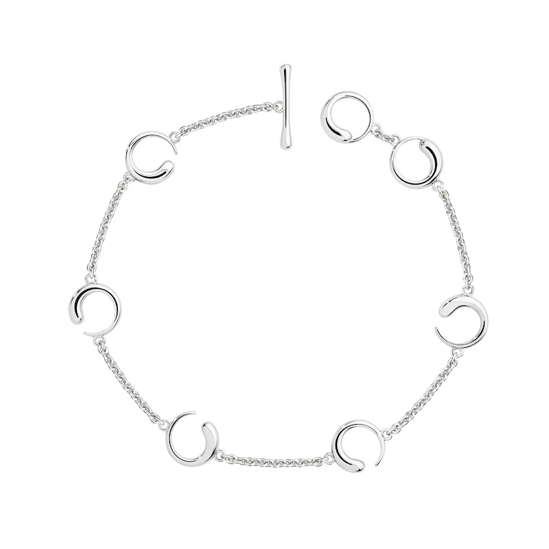 Lucy Quartermaine Luna Sterling Silver 7 Inch Station Bracelet