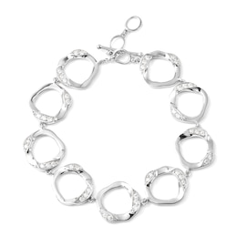 Lucy Quartermaine Volcan Exclusive  Silver White Topaz Bracelet