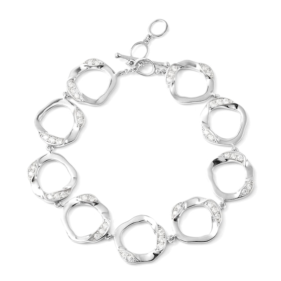 Lucy Quartermaine Volcan Exclusive Silver White Topaz Bracelet