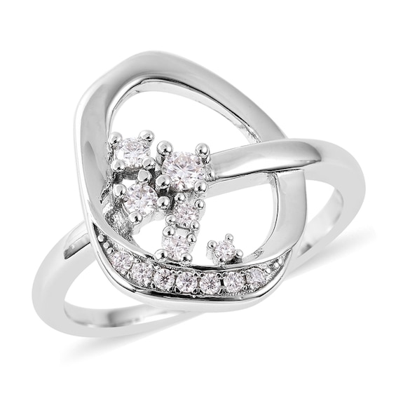 Lucy Quartermaine Volcan Exclusive Silver White Topaz Ring