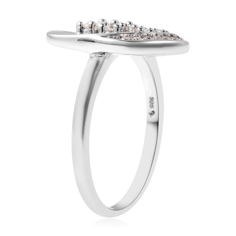 Lucy Quartermaine Volcan Exclusive  Silver White Topaz Ring