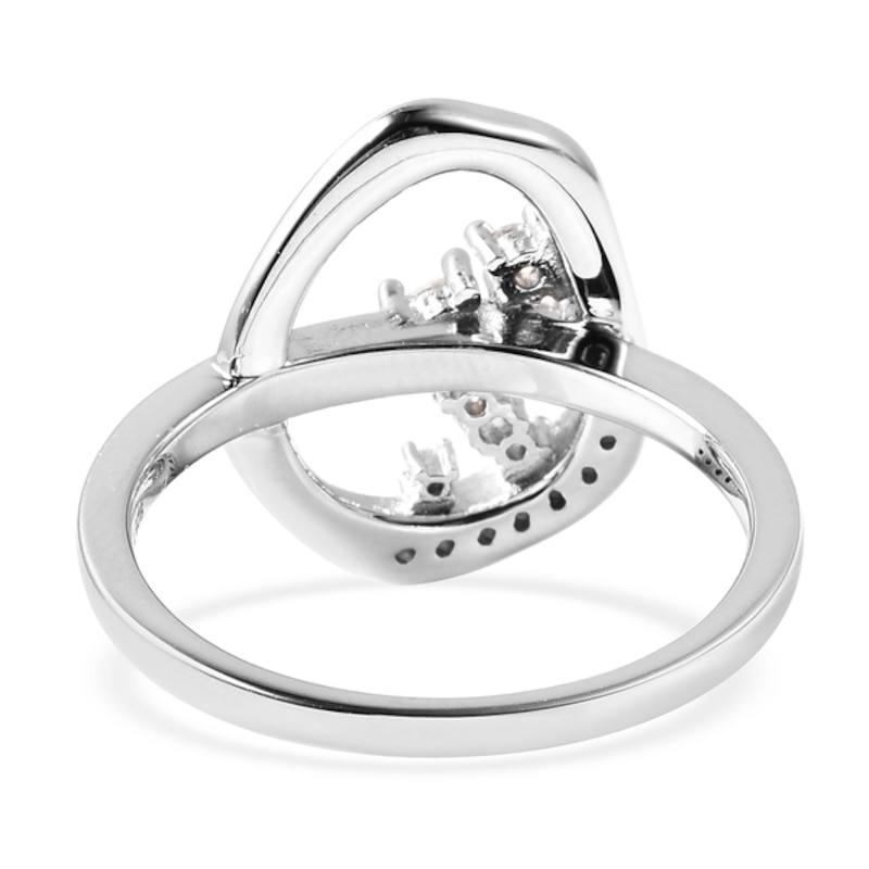 Lucy Quartermaine Volcan Exclusive  Silver White Topaz Ring
