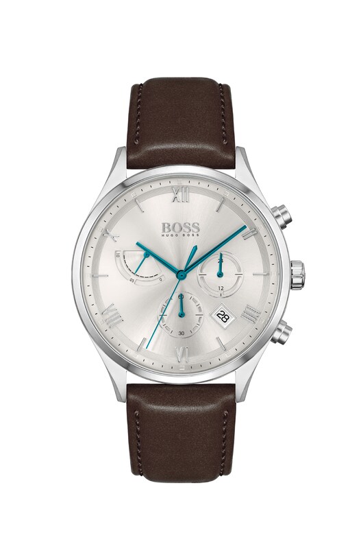 BOSS Gallant Men's Brown Leather Strap Watch