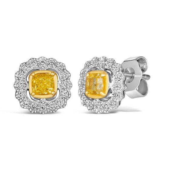 Le Vian 14ct Two Tone Gold 0.58ct Sunny Diamond Earrings