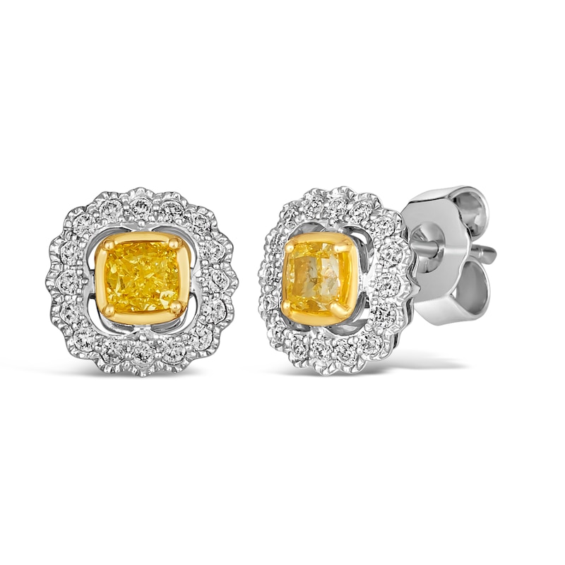 Main Image 1 of Le Vian 14ct Two Tone Gold 0.58ct Sunny Diamond Earrings