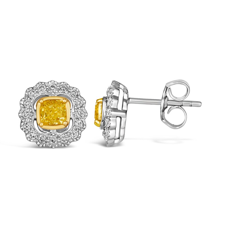 Main Image 2 of Le Vian 14ct Two Tone Gold 0.58ct Sunny Diamond Earrings