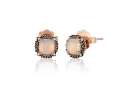 Le Vian 14ct Rose Gold Opal 0.14ct Total Diamond Earrings
