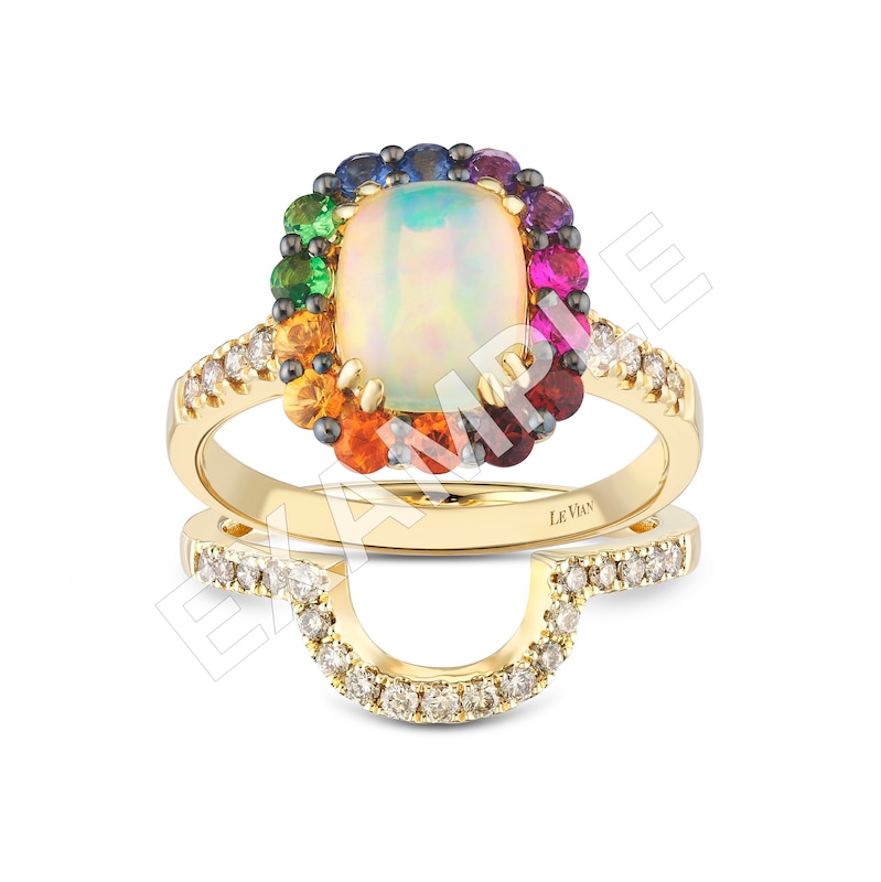 Main Image 3 of Le Vian 14ct Yellow Gold Multi Gem & 0.12ct Diamond Ring