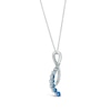 Thumbnail Image 1 of Le Vian Ombré 14ct White Gold Sapphire & Diamond Pendant