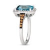 Thumbnail Image 3 of Le Vian 14ct White Gold Blue Topaz 0.37ct Diamond Ring