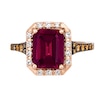 Thumbnail Image 1 of Le Vian 14ct Rose Gold Garnet 0.37ct Diamond Ring