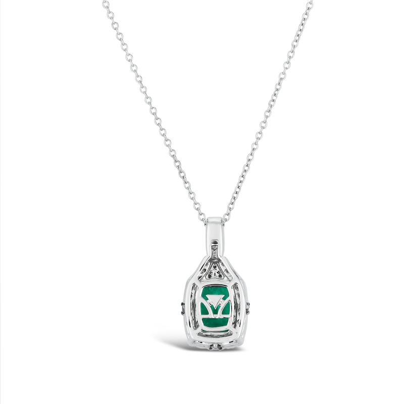 Le Vian 14ct White Gold Emerald 0.23ct Diamond Pendant