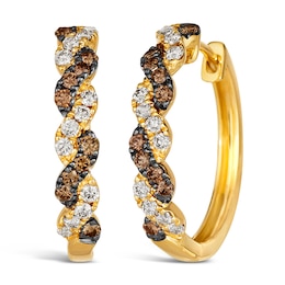 Le Vian 14ct Yellow Gold 0.69ct Diamond Hoop Earrings