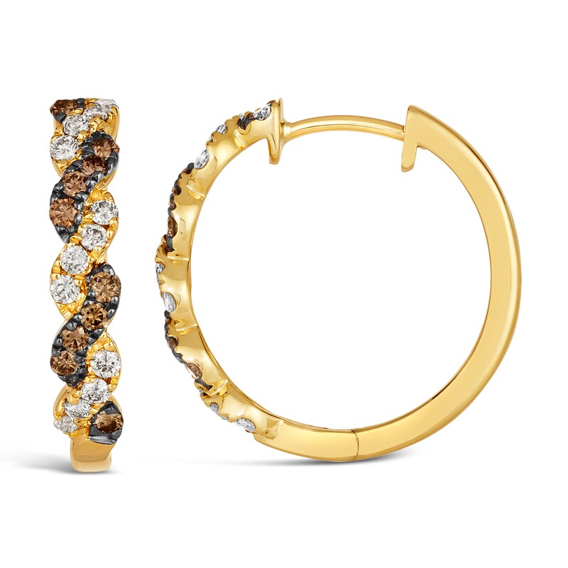 Le Vian 14ct Yellow Gold 0.69ct Diamond Hoop Earrings