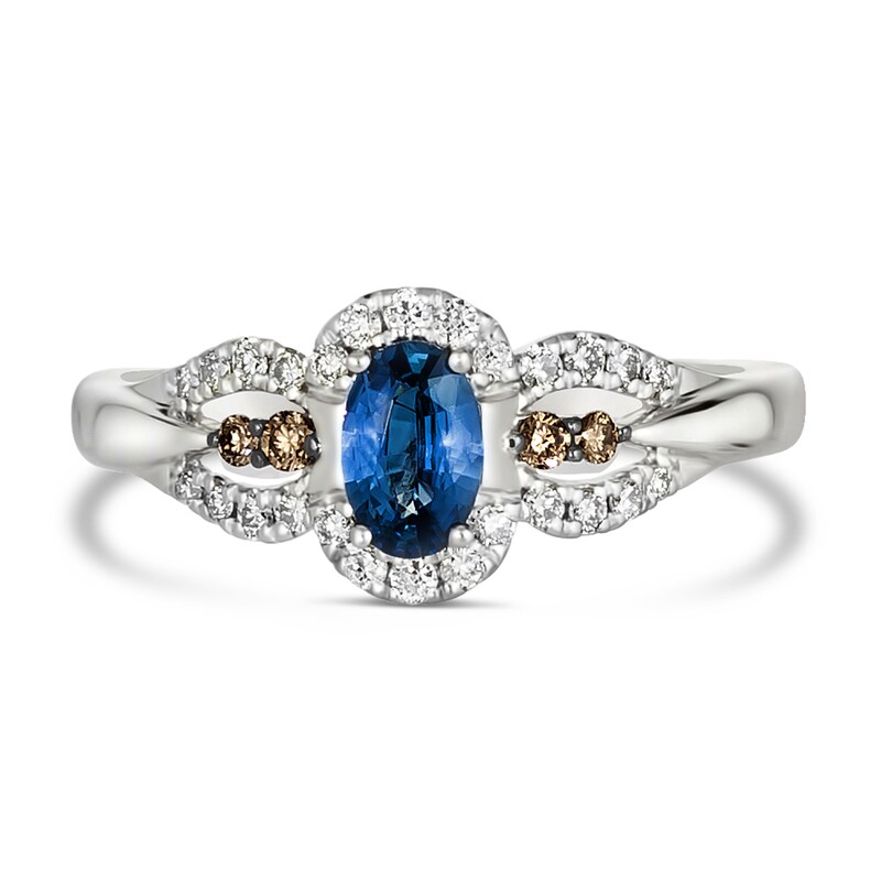 Le Vian 14ct White Gold Sapphire 0.23ct Diamond Ring