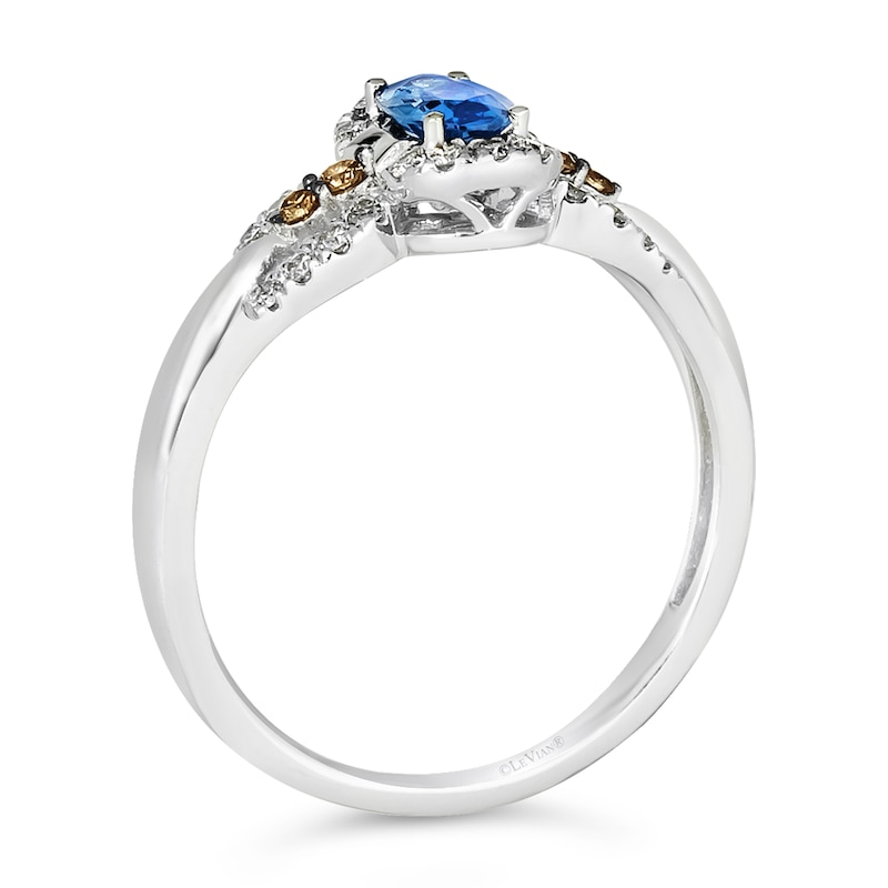 Le Vian 14ct White Gold Sapphire 0.23ct Diamond Ring