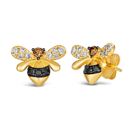 Le Vian 14ct Yellow Gold 0.37ct Diamond Bee Stud Earrings