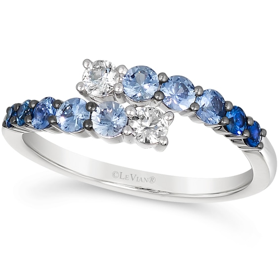 Le Vian Denim Ombre 14ct White Gold and Sapphire Ring