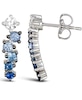 Thumbnail Image 1 of Le Vian Denim Ombré 14ct White Gold & Sapphire Earrings