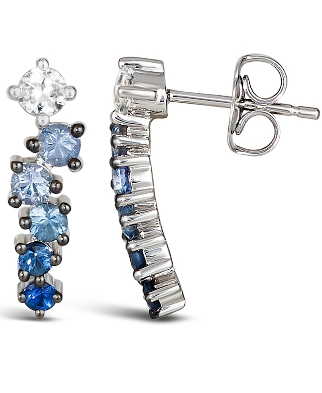 Le Vian Denim Ombré 14ct White Gold & Sapphire Earrings