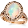 Thumbnail Image 0 of Le Vian 14ct Rose Gold Opal & 0.95ct Diamond Ring