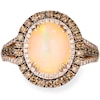 Thumbnail Image 1 of Le Vian 14ct Rose Gold Opal & 0.95ct Diamond Ring