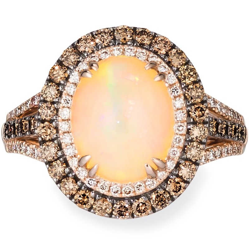 Le Vian 14ct Rose Gold Opal & 0.95ct Diamond Ring