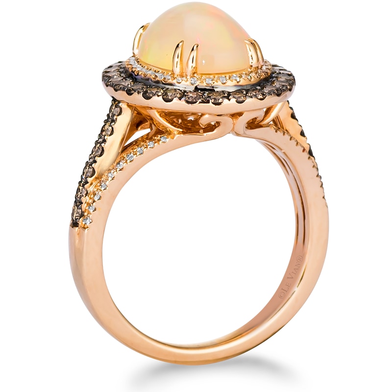 Le Vian 14ct Rose Gold Opal & 0.95ct Diamond Ring