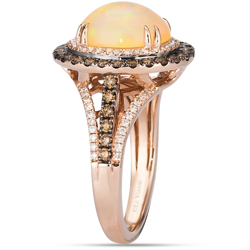 Le Vian 14ct Rose Gold Opal & 0.95ct Diamond Ring