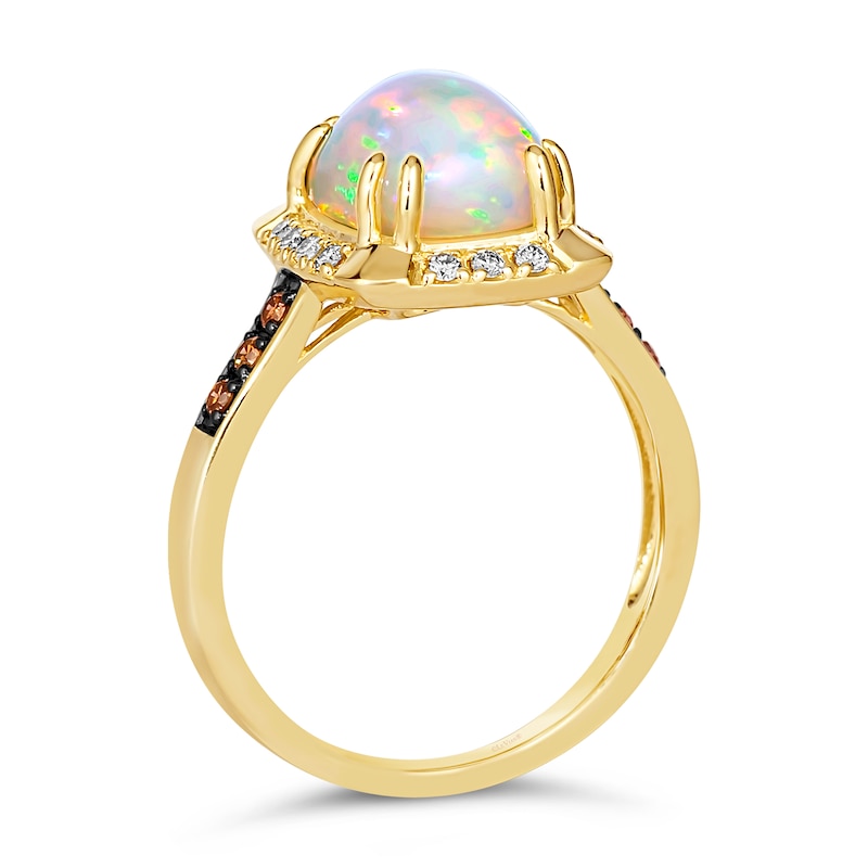 Le Vian 14ct Yellow Gold Opal 0.18ct Diamond Total Ring