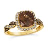 Thumbnail Image 0 of Le Vian 14ct Yellow Gold Smokey Quartz 0.29ct Diamond Ring