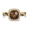 Thumbnail Image 1 of Le Vian 14ct Yellow Gold Smokey Quartz 0.29ct Diamond Ring