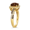 Thumbnail Image 3 of Le Vian 14ct Yellow Gold Smokey Quartz 0.29ct Diamond Ring