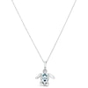 Thumbnail Image 2 of Le Vian 14ct White Gold Topaz 0.11ct Diamond Turtle Pendant