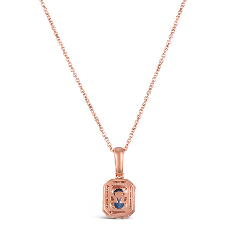 Le Vian 14ct Rose Gold Sapphire 0.18ct Diamond Pendant