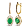Thumbnail Image 0 of Le Vian 14ct Yellow Gold Emerald 0.69ct Diamond Earrings