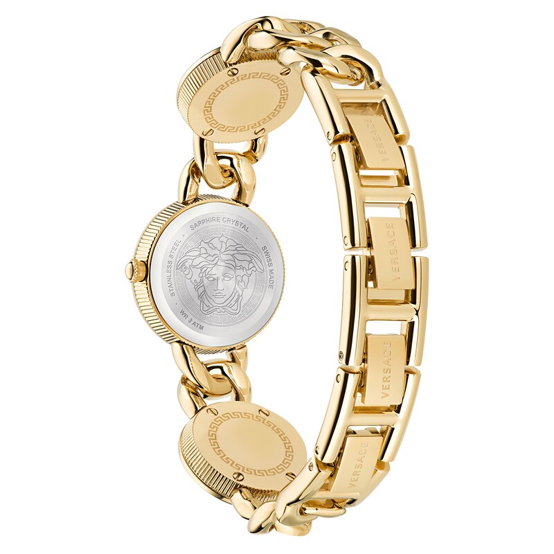 Versace Stud Icon Diamond Ladies' Gold-Tone Bracelet Watch