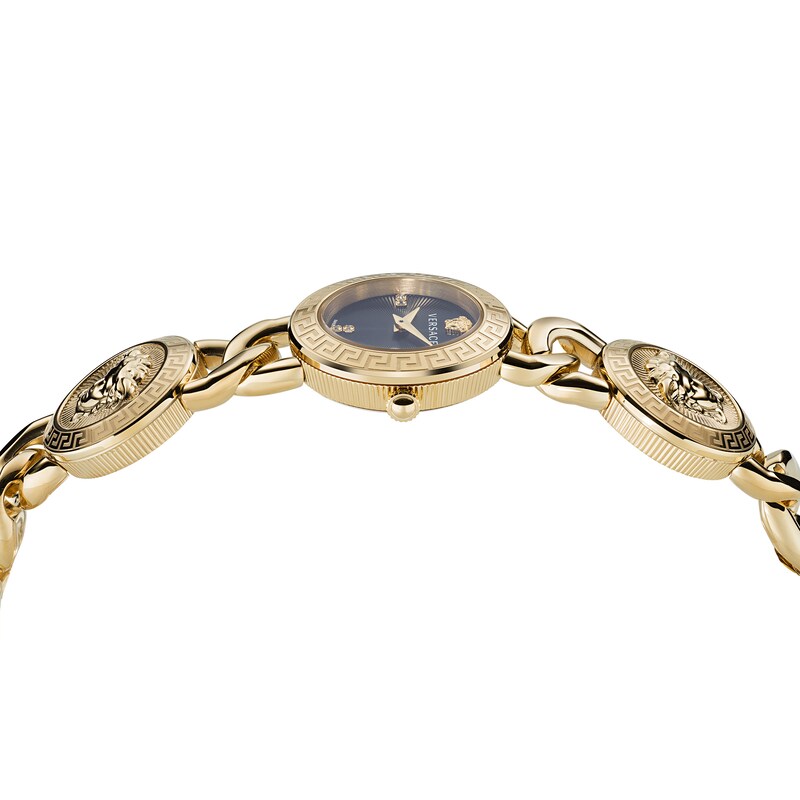 Versace Stud Icon Diamond Ladies' Gold-Tone Bracelet Watch