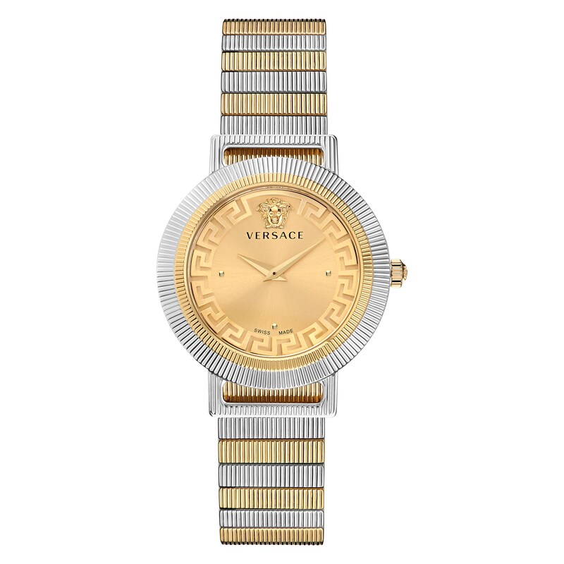 Versace Greca Chic Ladies' Two Tone Bracelet Watch | Ernest Jones