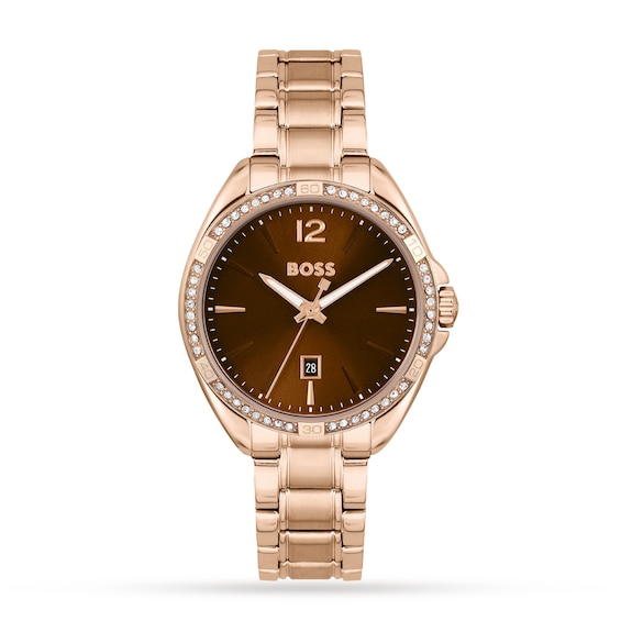 BOSS Felina Ladies’ Rose Gold Tone Bracelet Watch