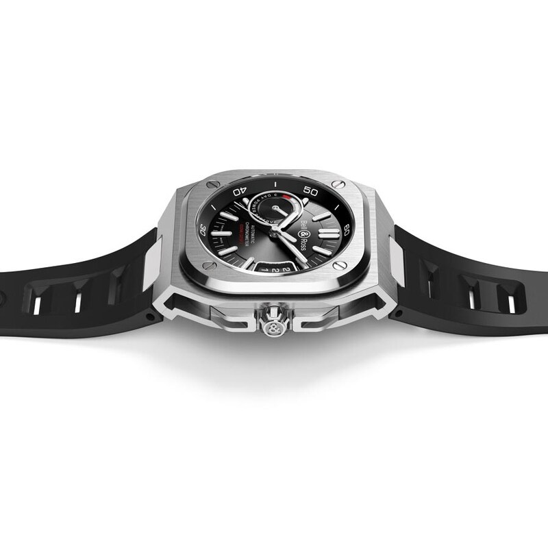 Bell & Ross BR-X5 Men's Steel & Black Rubber Strap Watch