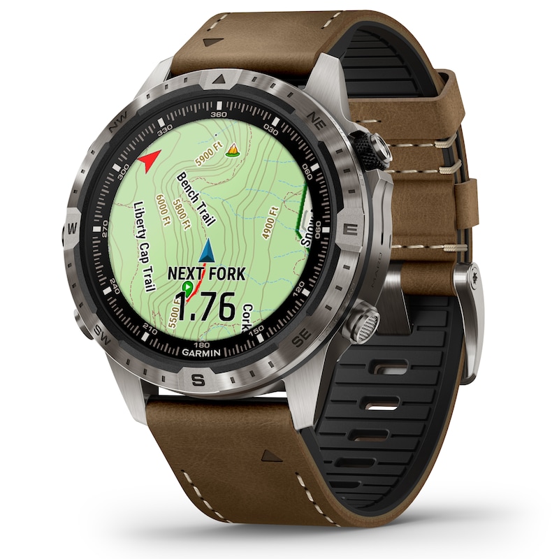 Garmin MARQ Adventurer (Gen2) Brown Leather Strap Smartwatch