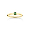 Thumbnail Image 0 of Thomas Sabo 18ct Gold Plated CZ Princess Cut Ring Size N